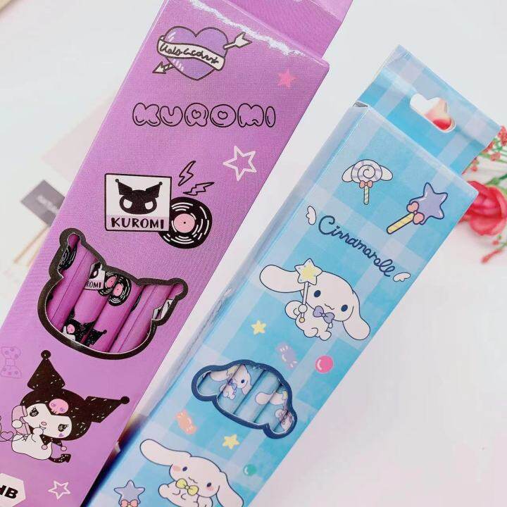 sanrio-ดินสอไม้12-60ชิ้นอุปกรณ์การเรียนเขียนลาย-kawaii-melody-kuromi-cinnamoroll-ดินสอภาพวาดเด็กเครื่องเขียนขายส่ง