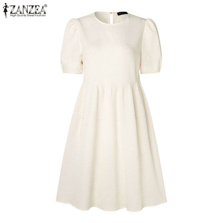 สินค้ามาใหม่-จัดส่งฟรี-fancystyle-zanzea-ชุดซันเดรสสไตล์เกาหลีของผู้หญิงสวยทรงเอไลน์แขนพองหลวมสำหรับวันหยุดชุดเดรสทรงแข็ง-9