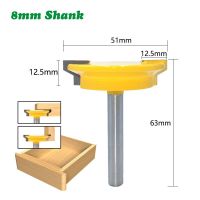 1PC 1/2－12.7MM 8MM Shank Milling Cutter ไม้แกะสลักลิ้นชักตรง Router Bit Drawer Lock Tenon Knife Plug Woodwork