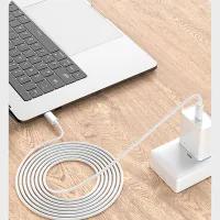 G5EATJ สายชาร์จ พกพาสะดวก อุปกรณ์เสริมโทรศัพท์ สาย USB C สายข้อมูล สายเคเบิลข้อมูล Type C สาย USB C สายเคเบิล Type C ถึง Type C สายชาร์จโทรศัพท์มือถือ สายชาร์จเร็ว