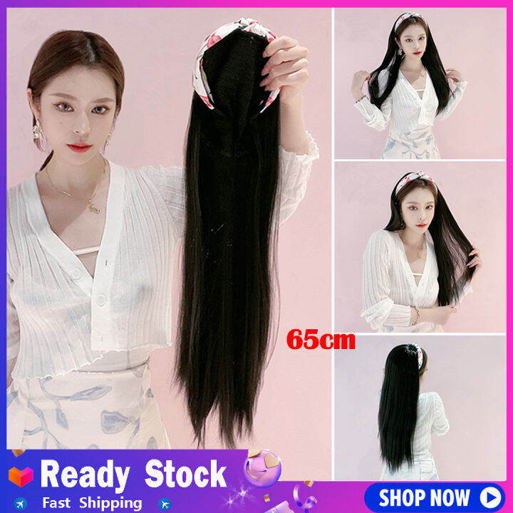 Women's Long Straight Wig with Half Headgear Nature Color Style High Density Hair Wigs for Daily Wear & Cosplay Party High Quality Durable | Lazada Women's Long Straight Wig with Half Headgear Nature Color Style High Density Hair Wigs for Daily Wear & Cosplay Party High Quality Durable | Lazada
