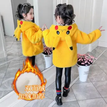 Pokemon Pikachu Baby Children Autumn Winter Warm Jumpsuit Cartoon