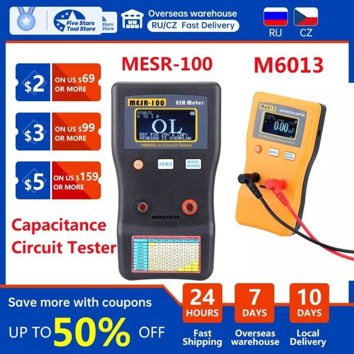 MESR100/M6013 ESR Capacitance Ohm Meter Professional Measuring