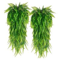 33Inch Artificial Plants Decoration Persian Fern Leaves Vines Hanging Artificial Plant Leaf Grass Room Wedding Party Balcony Decoration