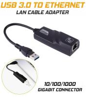 สายแปลงusb 3.0 to Lan RJ45 Gigabit Ethernet for windows mac (Black)