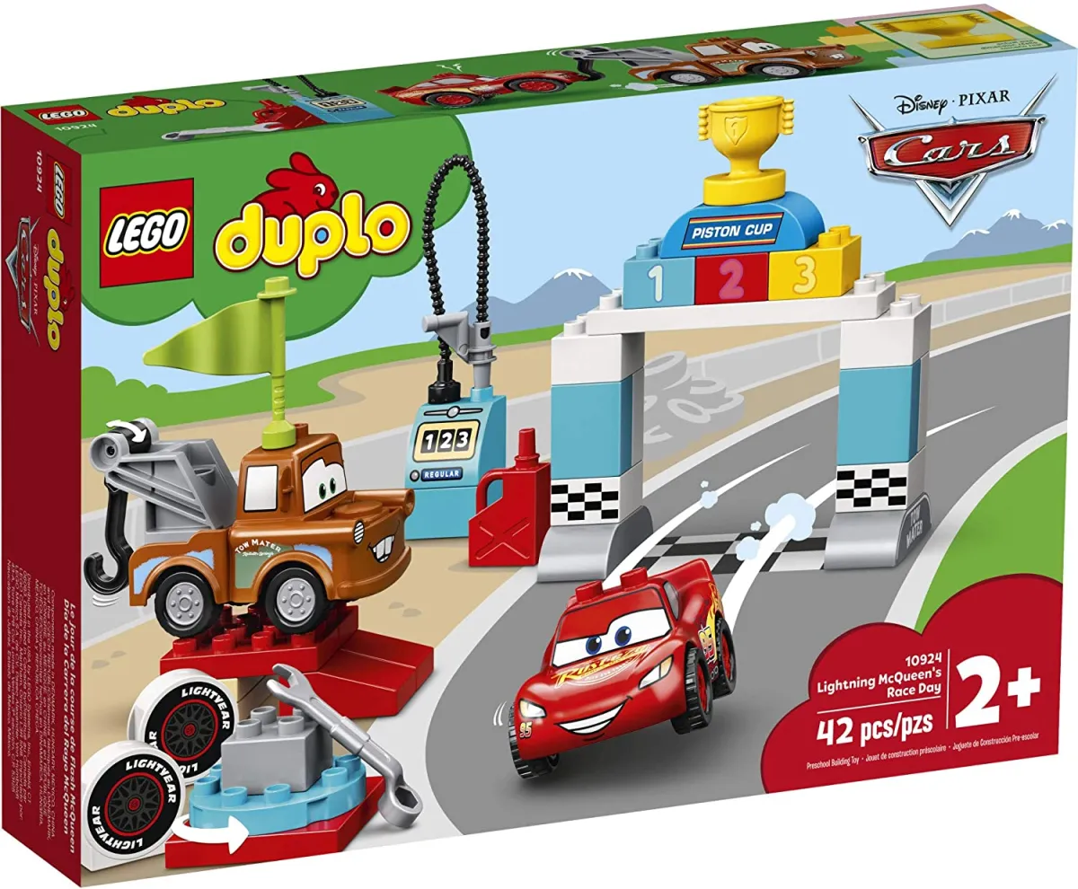 Hot sale ✪ LEGO Lego DUPLO Disney và Pixar Cars Lightning McQueen's Racing  Day 10924 Đồ