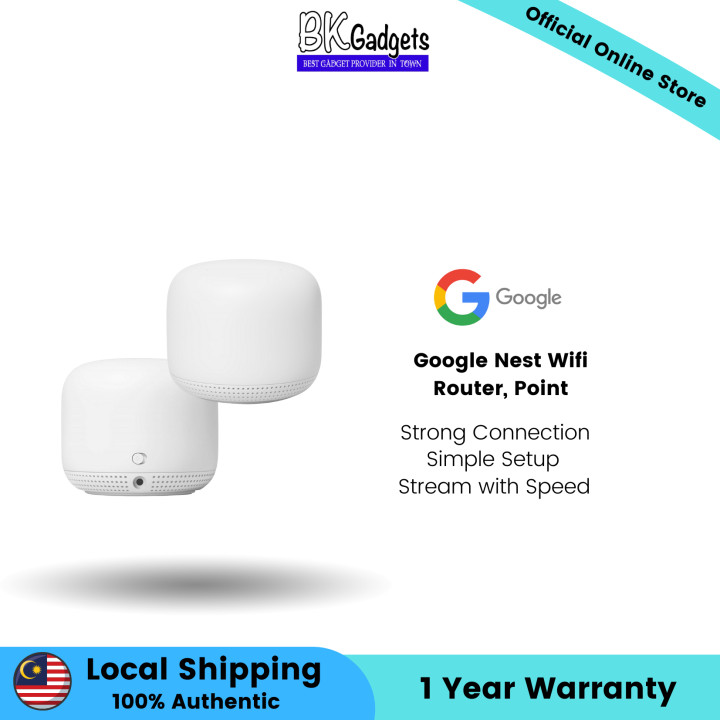 Google Nest Wifi (Router, Point) Strong Connection Simple Setup
