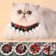 Shiyumyi 1PC Dog Cat Pet Collar Neckerchief Lace Bib Christmas Bowknot