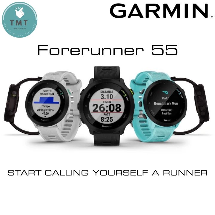 garmin-forerunner-55-นาฬิกา-ออกกำลังกาย-เหมาะกับผู้เริ่มต้น-วิ่ง-จักรยาน-ว่ายน้ำ-รับประกันศูนย์ไทย-1-ปี