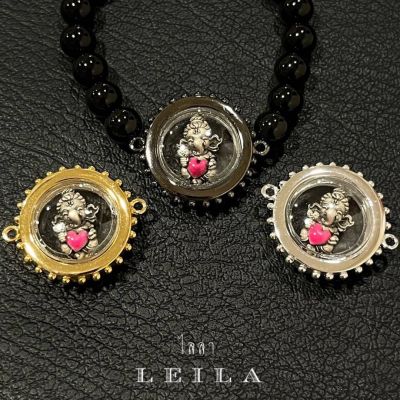 Leila Amulets คเณศน้อย บันดาลรัก หัวใจชมพู ห่วงข้าง (พร้อมกำไลหินฟรีตามรูป)