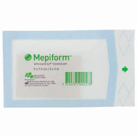 Molnlycke Mepiform - Self-adherent soft silicone dressing for scar care - 2" x 3" - Single Sheet (1)