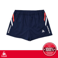 le coq sportif กางเกงเทรนนิ่งขาสั้น ออกกำลังกาย ผู้หญิง รุ่น SOLEIL SHORTS สีกรม Sport Training Short Pants (กางเกงออกกำลังกาย, กางเกงขาสั้น, กางเกงกีฬาหญิง)