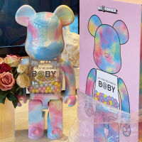 Bearbrick หมีรุนแรงมาเก๊าจำกัด Magic Color Um Chocolate Bearbrick Cotton Candy Gift 400% Color Box