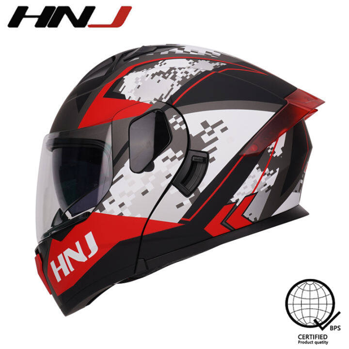 Hnj Icc Standard Certification Motorcycle Full Face Helmet And Full Face Dual Visor Helmet