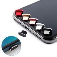 【CC】 2pcs Metal Dust Plug USB Charging Port Protector Anti-dust Cover Cap for iPhone 14 13 12 XR 8 Dustplug Caps