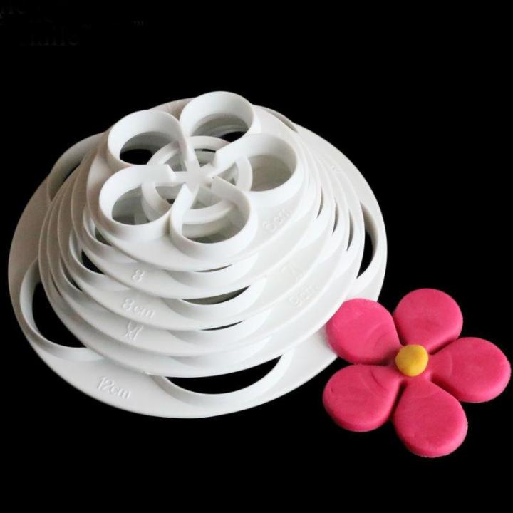 hot-sale-congbiwu03033736-6ชิ้น-ล็อตเครื่องมือฟองดอง์ตกแต่งเค้ก-sugarcraft-กุหลาบพิมพ์คุกกี้รูปดอกไม้ถาดอบขนมขนม