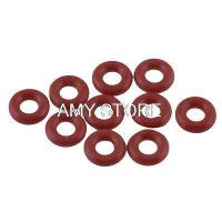 10pcs 7mm Outside Dia 2mm Thickness Rubber Oil Filter Seal Gasket O Rings Red Bearings Seals