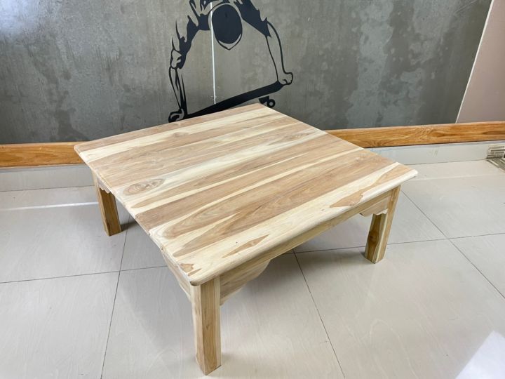 tt-shop-โต๊ะญี่ปุ่น-มี-3ขนาด-แบบไม่พับ-โต๊ะ-โต๊ะทานข้าว-โต๊ะวางของ-โต๊ะไม้สักปิคนิก-โต๊ะเตี้ย-โต๊ะสนาม