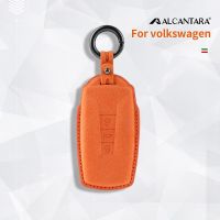 สำหรับ VW Volkswagen 2018 - 2021 Touareg 3รีโมทกุญแจรถยนต์เคสอุปกรณ์เสริมพวงกุญแจ Alcantara