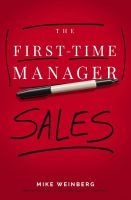 หนังสืออังกฤษ First-Time Manager, The: Sales