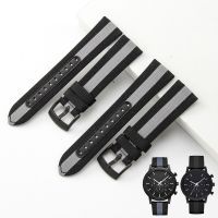 High Quality Nylon Watch Strap for Armani Ar1948 1968 1918 Nylon Watchband Luigi Accessories Men Canvas Watch Bracelet 22mm Straps