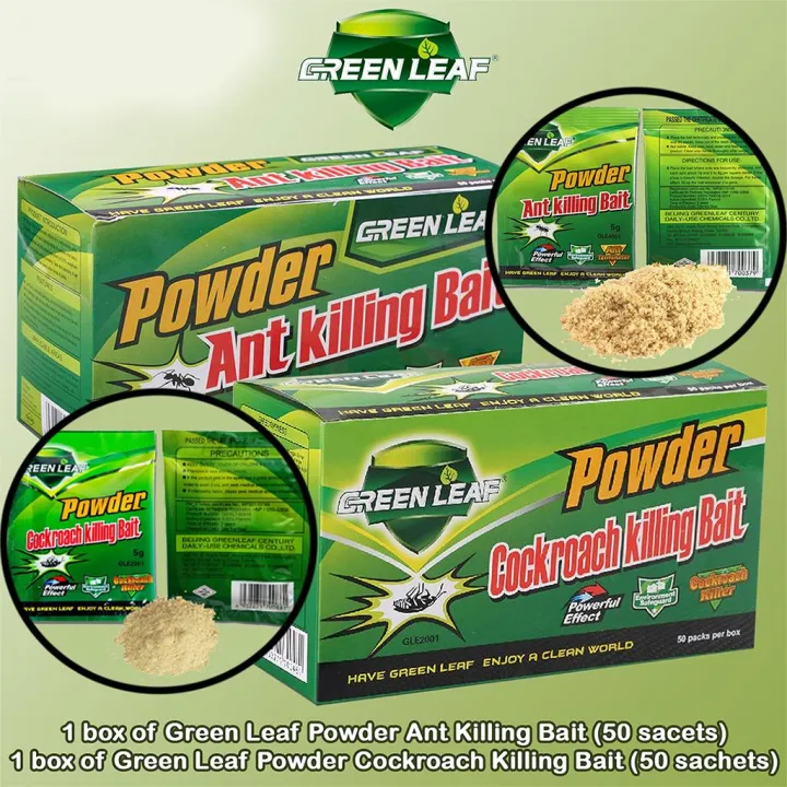 Green Leaf Powder Killing Bait Bundles (1 BOX of Cockroach Killing Bait