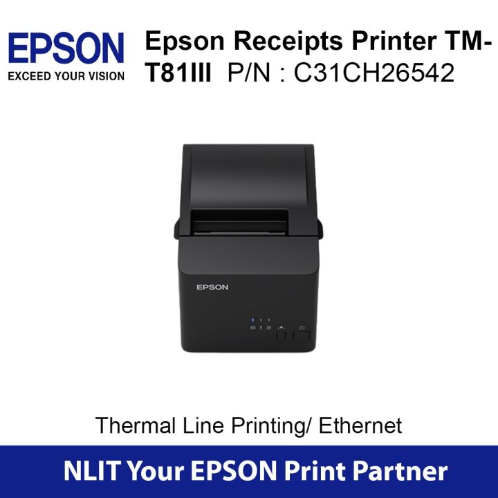 Epson Receipts Printer Tm T81iii Ethernet C31ch26542 Lazada 2644