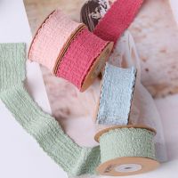 9-10Yards 25mm 38mm Solid Color Pleated Fabric Wave Edge Ribbon 1010R13 DIYMake Bowknots Kids Hair Accessories Material Handmade Gift Wrapping  Bags