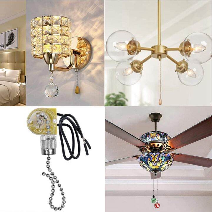 Ceiling Fan Light Switch Ear ZE109 TwoWire Light Switch with Pull