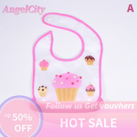 ?AngelCity ผ้ากันเปื้อนลายการ์ตูนสำหรับเด็กผู้ชายผ้ากันเปื้อนแขนยาวกันน้ำสำหรับเด็กผู้หญิงผ้ากันเปื้อนป้อนอาหารพร้อมกระเป๋าผ้ากันเปื้อนเด็ก