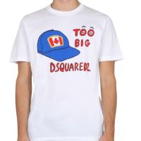 Dsquared2 ใหม่ เสื้อยืดลําลอง ผ้าฝ้าย แขนสั้น คอกลม พิมพ์ลาย ทรงหลวม แฟชั่นสําหรับผู้ชาย  SQ5Y