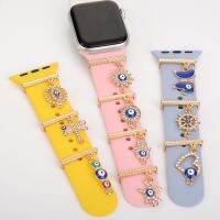 rfgykdtg Evil Blue Eye Cute Charms Decoration for Apple Watch Band Decorative Diy Pendant Designer Charms for Iwatch Strap Accessories