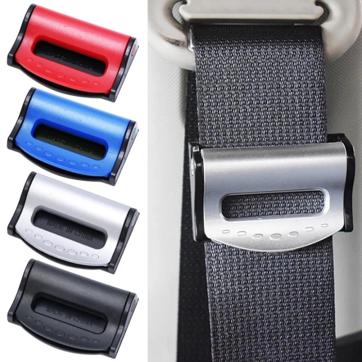 2Pcs Car Safety Belt Buckle Clips Adjustable Seat Belt Fixing Plug Car  Seatbelt Stopper Adjuster Auto Accessories