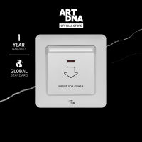 ART DNA รุ่น A63 Frameless เต้ารับคีย์การ์ด Key Card Switch สีขาว ปลั๊กไฟโมเดิร์น ปลั๊กไฟสวยๆ สวิทซ์ สวยๆ switch design