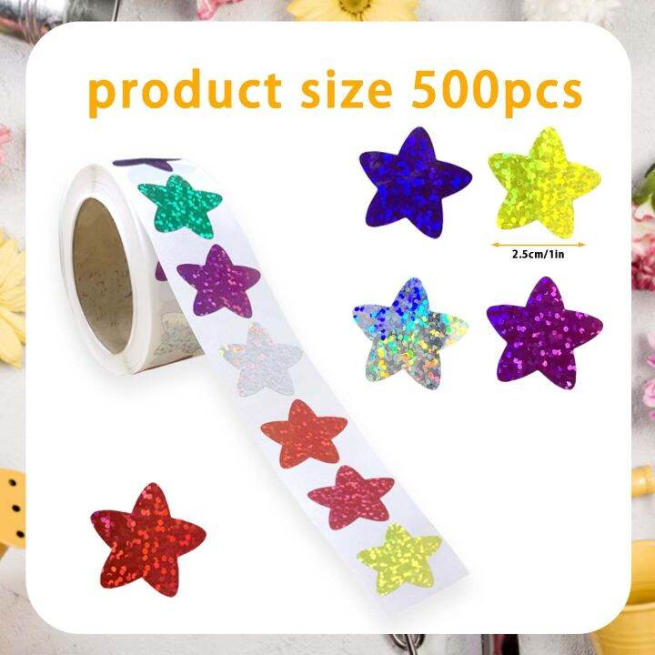 500pcs-colorful-star-stickers-for-kids-reward-school-classroom-adhesive-holographic-star-stickers-for-teachers-parents-diy-craft-stickers-labels