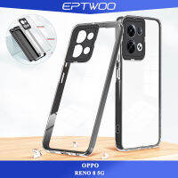 EPTWOO สำหรับ OPPO RENO 10 8 7 Pro 4G 5G เคสโทรศัพท์เลนส์ป้องกันกล้องกันกระแทก Hard PC กันชนสีลูกกวาดใสซิลิโคนอ่อนนุ่มฝาหลัง YYTPU-03