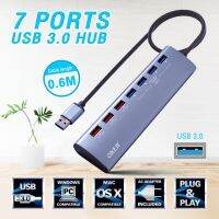 Oker Hub 7 ports usb 3.0 + adapter+ Fast charging 2.4A chipset  รุ่น H-725