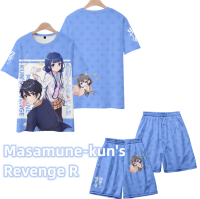 Masamune-kuns Revenge R Anime Tshirt Shorts Short Sleeve Top Unisex Pants Cosplay Tee Casual 3D Shirt Plus Size