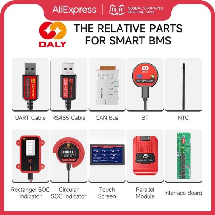 Smart BMS Accessory Bluetooth USB To UART RS485 Cable CANbus Power ...