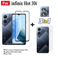 3 In 1 Infinix Hot ฟิล์มกันรอยแบบเต็มกระจกเทมเปอร์30i สำหรับ Infinix Hot 30 20 5G 20 S 20i 12i 12 Play Zero 5G 2023 Zero 20 Smart 7 6 5เลนส์กล้องถ่ายรูปปกป้องหน้าจอแก้ว