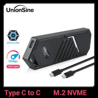 SSD M.2 Unionsine Nvme 10Gbps กล่อง SSD เอสเอสดีของเครื่องพีซีสำหรับเอสเอสดีของเครื่องพีซี NVME SSD กล่องดิสก์ Nvme M Key โซลิดสเตทไดรฟ์เคสรองรับ UASP