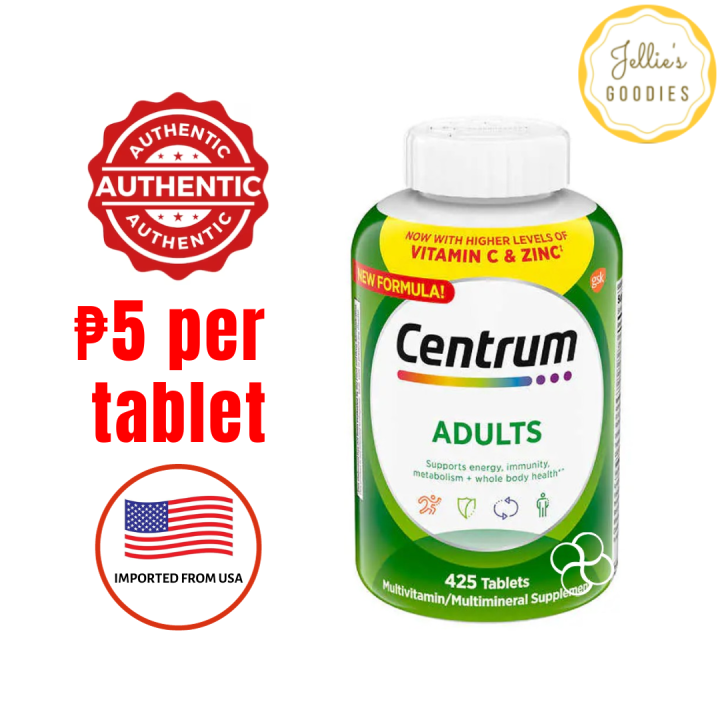 Centrum Adults Multivitamins USA Version Supplement Non GMO Gluten Free