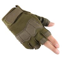 （AT） Joshock Tactical Half Finger Gloves Forces ArmyCombat OutdoorRiding Mountaineering Non Slip Training Fitness