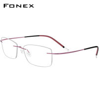 FONEX B Pure Titanium Rimless Optical Glasses Men Women Frameless Prescription Eyeglasses Frame Ultralight Myopia Eyewear 9203