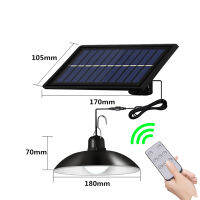 Powerful Double Head Solar Pendant Light Outdoor Indoor Solar Lamp With Remote Control WarmWhite Light For Camping Garden Yard