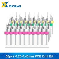 【DT】hot！ Bit Set 50pcs 0.25 0.3 0.35 0.4 0.45mm 1/8 Shank PCB for Printed Circuit Board Hole Drilling