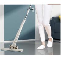 ไม้ถูพื้น Flat Mop ไม้ถูพื้นแบบรีดน้ำและฝุ่นผง ในตัว Lazy Mop พร้อมผ้า 2 ผืน ไม้ถูพื้นหัวแบน หมุนได้ 360 องศา