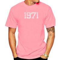 Vintage Retro 1971 50th Birthday Men T Shirts Fashion Tee Shirt Short Sleeve Round Neck T-Shirts Pure Cotton New Arrival Clothes