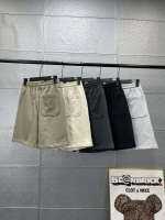 Stone Island Classic Solid Terry Black and White Square Logo Shorts with Simple and Versatile Capris Loose FitTH