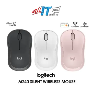 Logitech M240 Silent Bluetooth Mouse, Wireless, Compact, Portable, Smooth  Tracking, 18-Month Battery, for Windows, macOS, ChromeOS, Compatible with